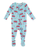 Paws To The Rescue One Piece Footie Pajamas - Bamboo Viscose