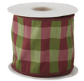 4 Inch Red And Green Plaid Ribbon