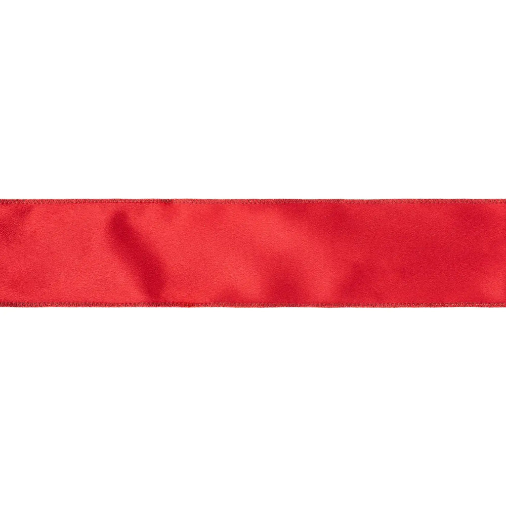 2.5 Inch Red Satin Ribbon
