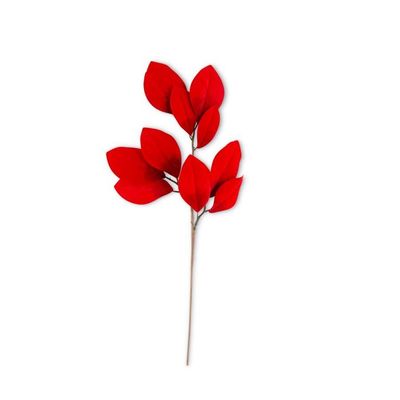 Red Velvet Magnolia Leaf Spray