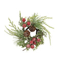 Icy Mixed Pine And Berry 1.5 Inch Taper Candle Ring