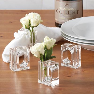 Set Of 4 Napkin/ Flower Holder