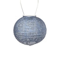 8 Inch Solar Globe Lantern Metallic Blue