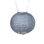 8 Inch Solar Globe Lantern Metallic Blue