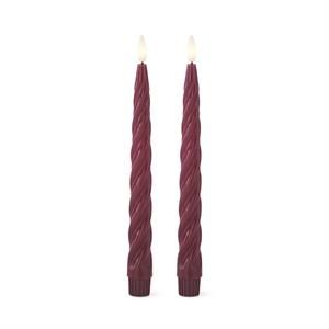 Set Of 2 Spiral LED Taper Candles