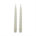Set Of 2 Spiral LED Taper Candles