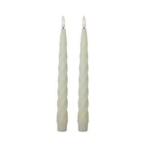 Set Of 2 Spiral LED Taper Candles