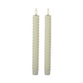 Set Of 2 Spiral LED Taper Candles