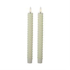 Set Of 2 Spiral LED Taper Candles
