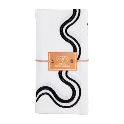 Two-Tone Squiggly Napkin Set
