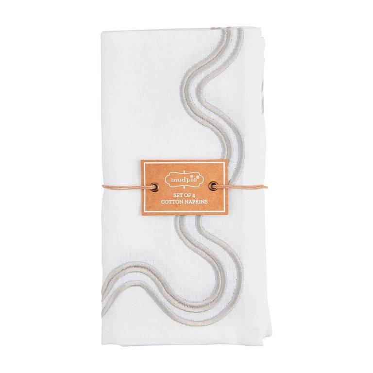 Two-Tone Squiggly Napkin Set