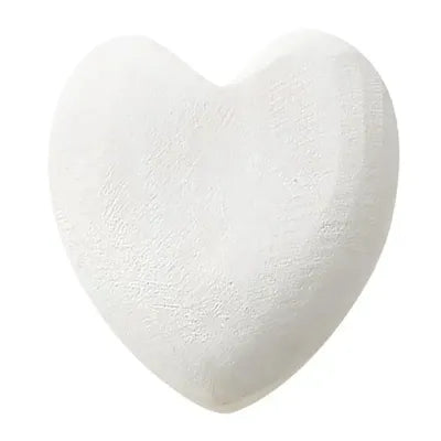 Small White Wood Heart