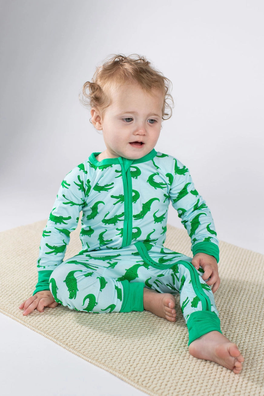 Goosies Long Sleeve Zip Blue Gator