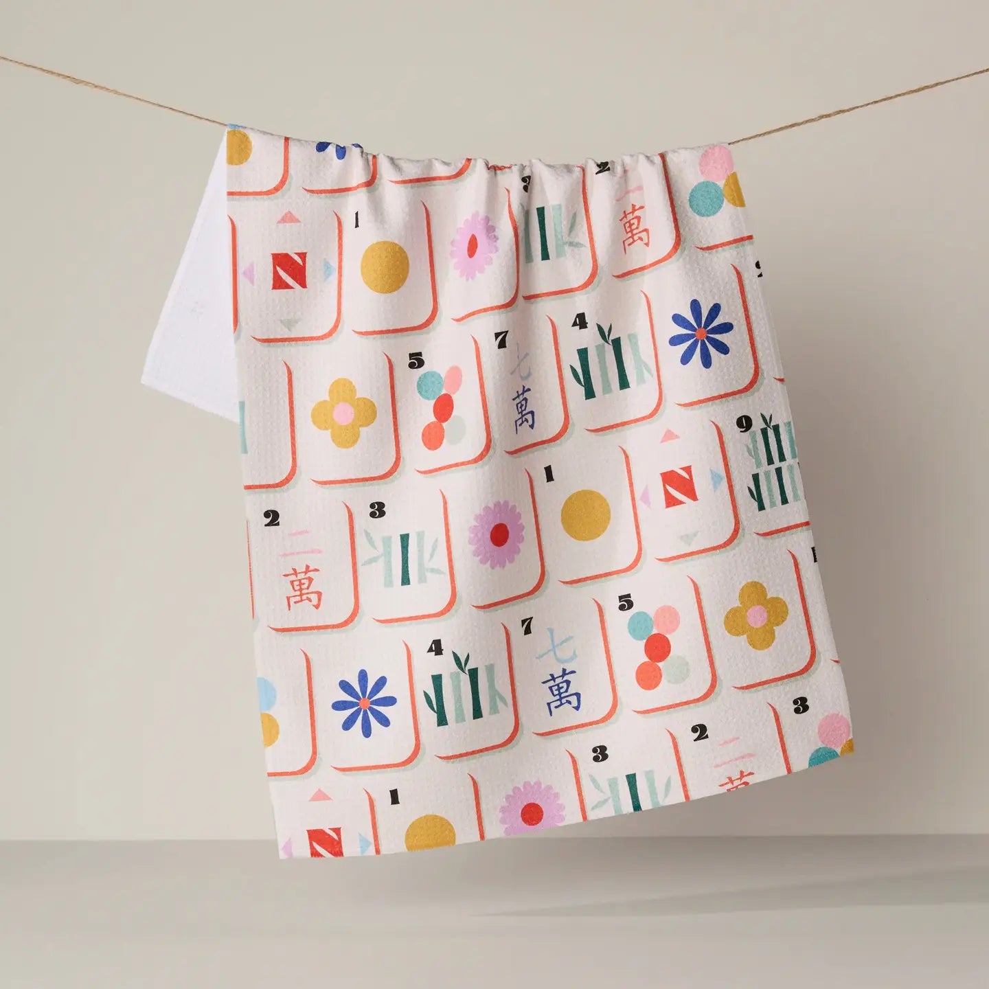 Geometry Mahjong Tea Towels