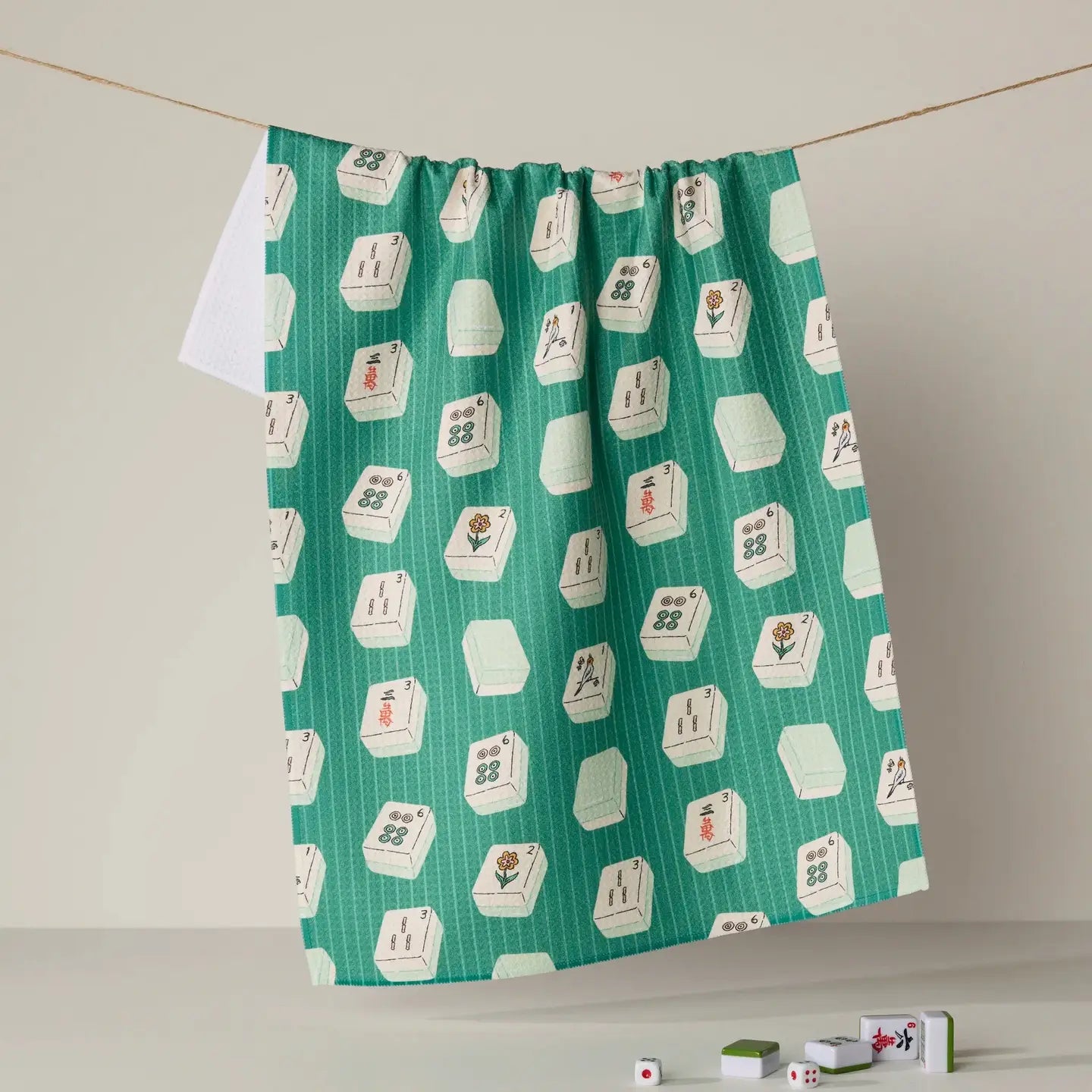 Geometry Mahjong Tea Towels