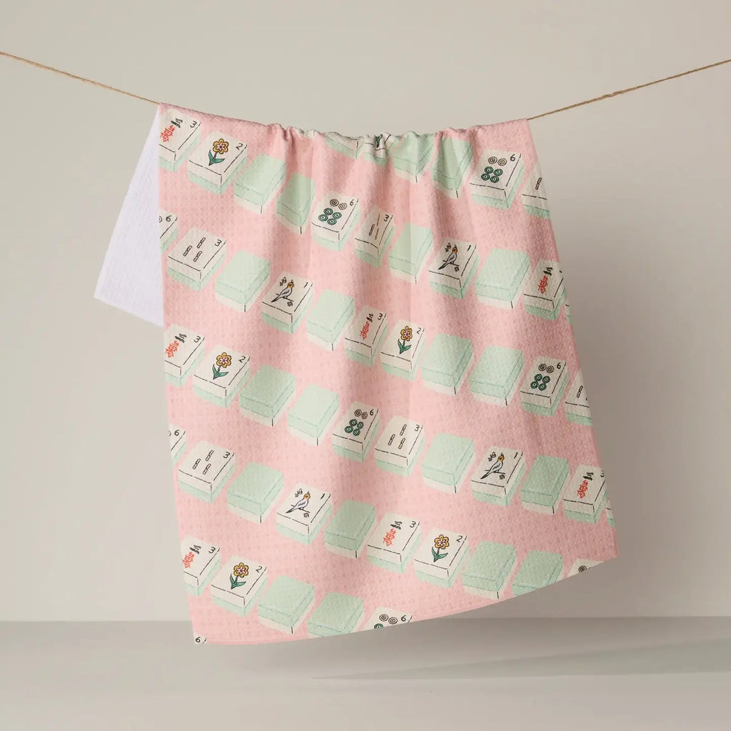 Geometry Mahjong Tea Towels