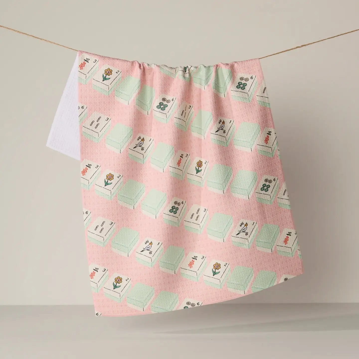 Geometry Mahjong Tea Towels