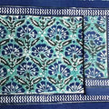Natural Habitat Placemat Chrysanthemum Blue/green