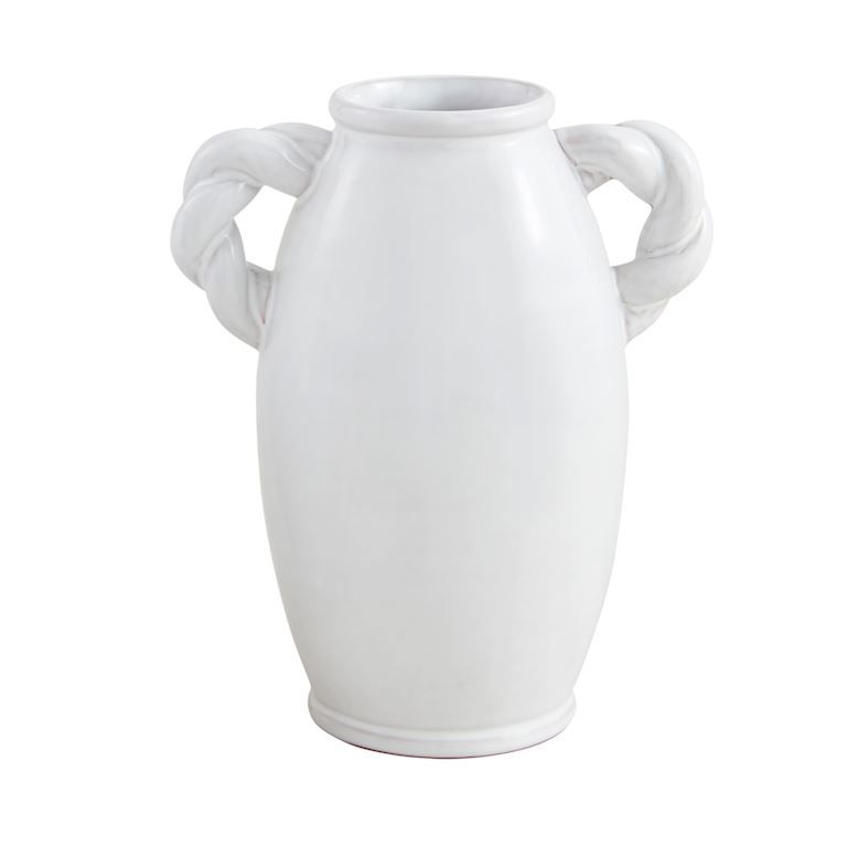 Twisted Handle Ceramic Vase