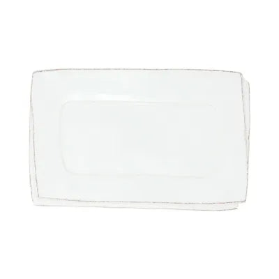 Vietri Lastra White Small Rectangular Tray