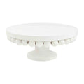 Large White Beaded Pedestal