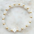 White Everyday Cross Bracelet