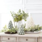 4.75 X6.5  Inch White Snowy Tree Luminara Candle