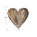 Wood Heart Shaped Tray