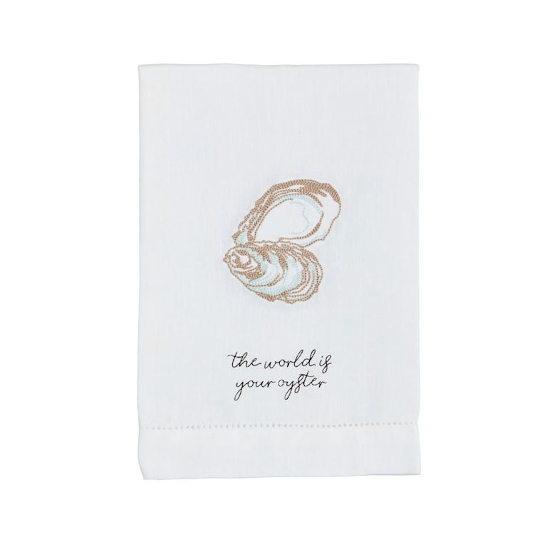 Oyster Embroidery Towels