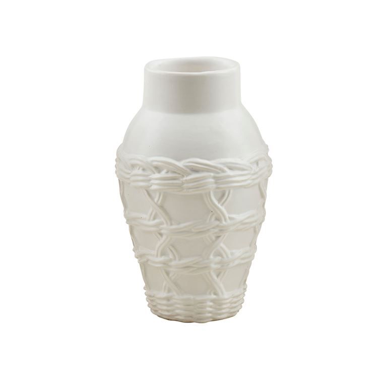 Woven Stoneware Bud Vases
