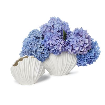 White Shell Vases