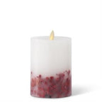 White Wax Red Berry Luminara Candles